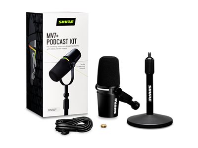Shure MV7+K-BNDL - Mikrofon - 3-poliger XLR, USB