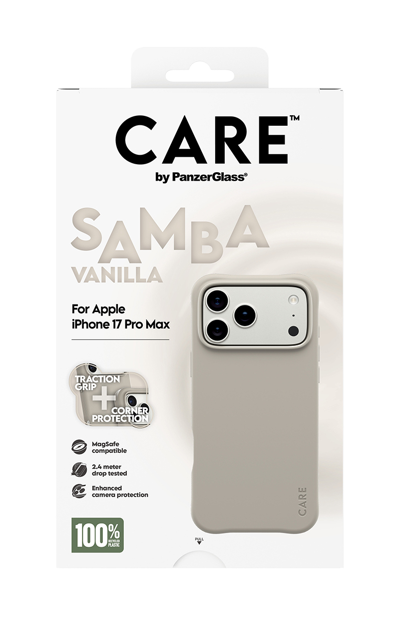 PanzerGlass CARE by � Fashionable Case Samba Vanilla w. MagSafe iPhone 17 Pro Max coque de protection pour t�l�phones portables Housse Beige