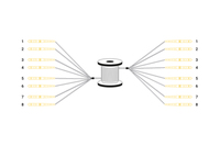 Digitus Cavo breakout universale in fibra ottica dotato di terminali, Multimode OS2, 8 fibre, LC/UPC - LC/UPC