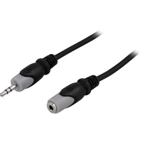 Deltaco MM-164 - 3.5mm - Mnnlich - 3.5mm - Weiblich - 15 m - Schwarz - Grau