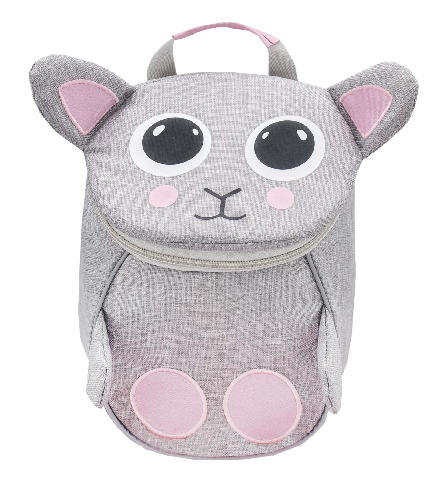 BELMIL Kindergartenrucksack Mini Animals MS Mouse Kunstfaser grau