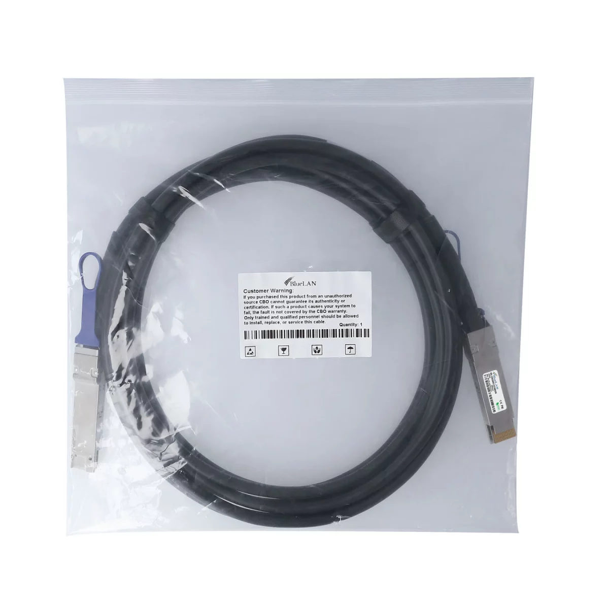 BlueOptics MCP1660-W002E26-BL InfiniBand cable 2 m QSFP-DD Black