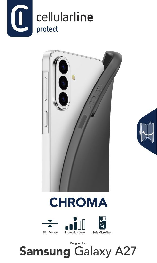 Cellularline Chroma Case f�r Samsung A27 5G Black CHROMAGALA27K