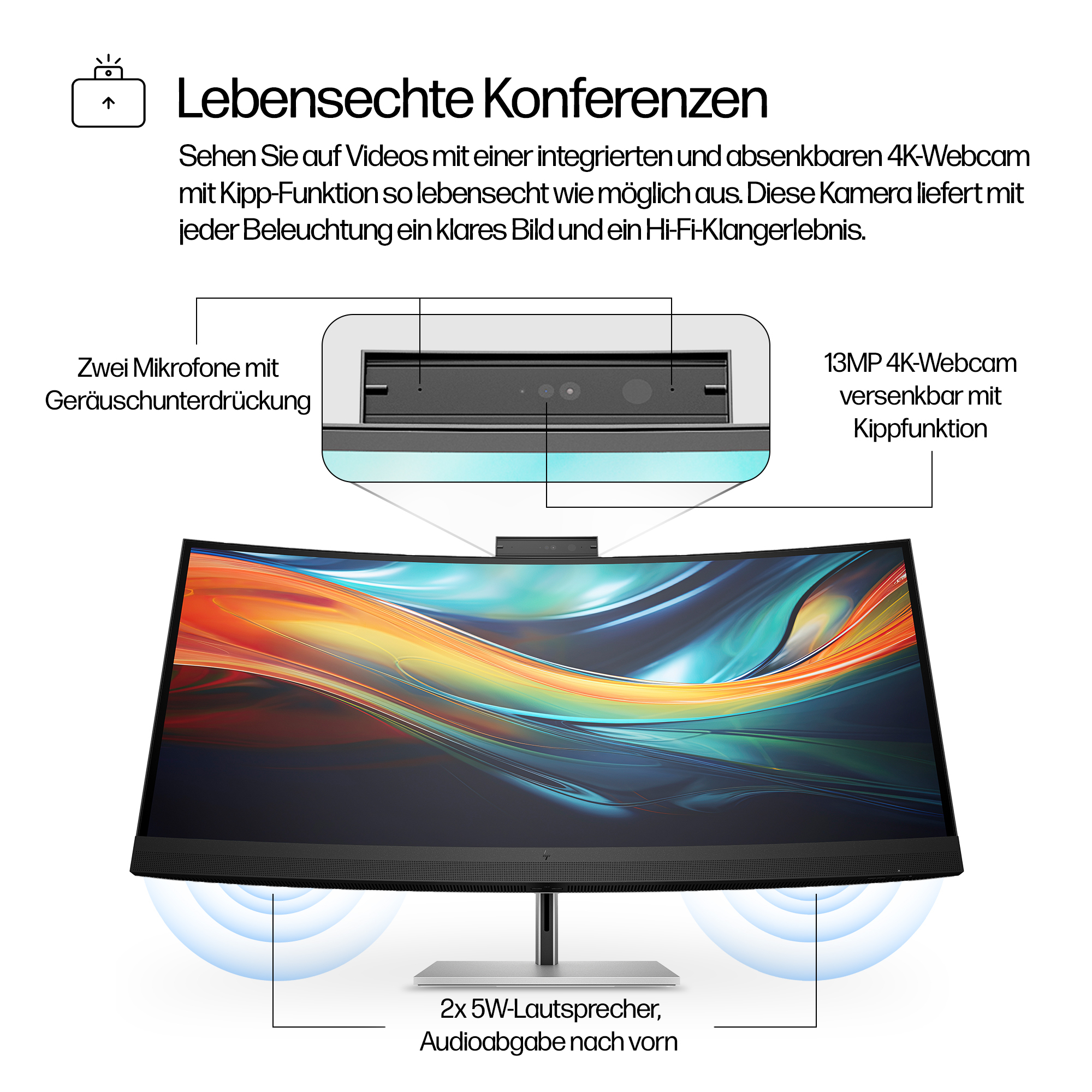 HP 740pm - Series 7 Pro - LED-Monitor - gebogen - 101.6 cm (40)