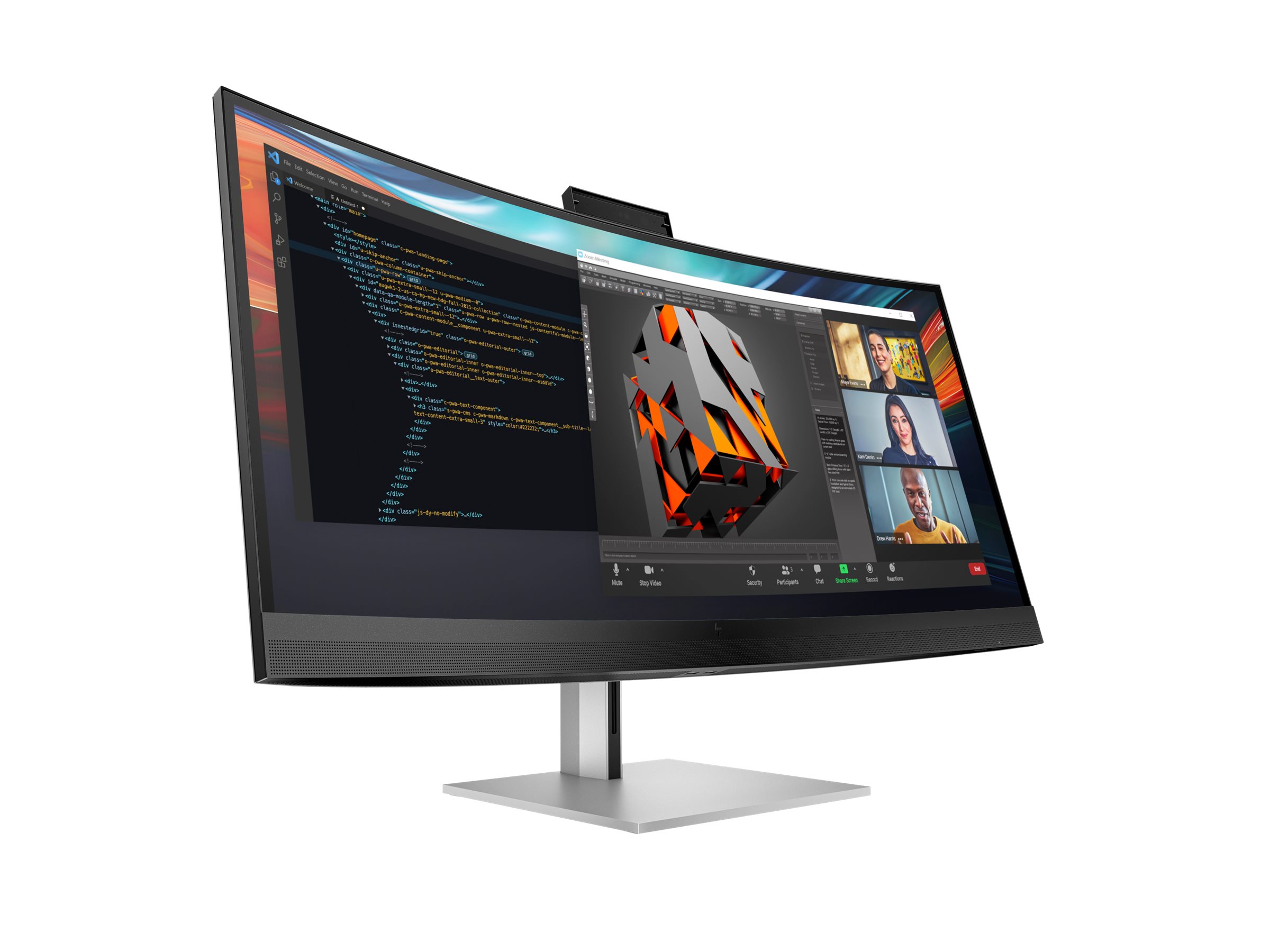 HP 740pm - Series 7 Pro - LED-Monitor - gebogen - 101.6 cm (40)