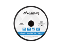Lanberg HDMI KABEL M/M V2.1 10M 8K SCHWARZ OPTISCH AOC - Kabel - Digital/Display/Video