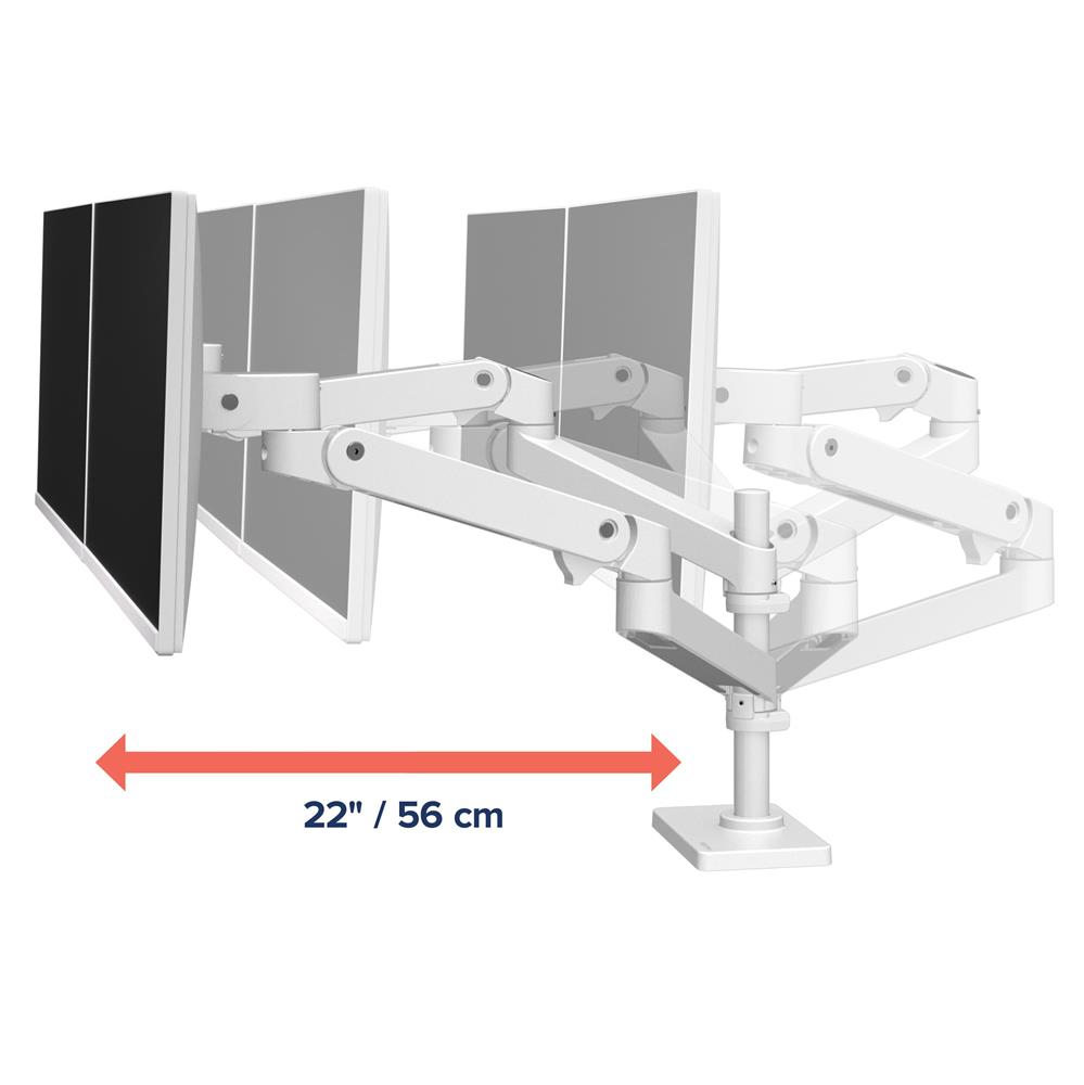Ergotron LX Pro Series 45-714-290 Supporti a parete per TV 61 cm (24) Scrivania Bianco