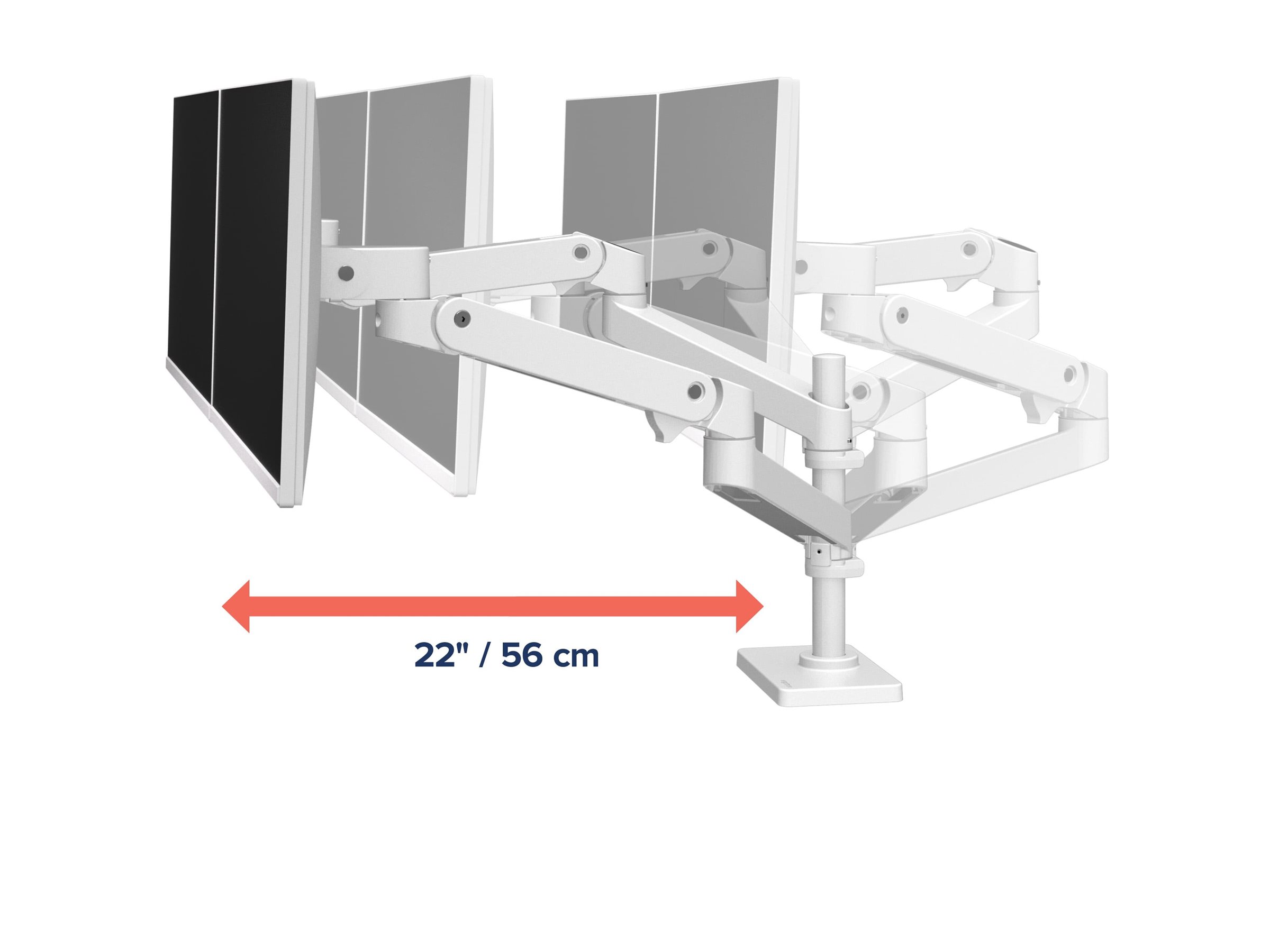 Ergotron LX Pro Series 45-714-290 Supporti a parete per TV 61 cm (24) Scrivania Bianco