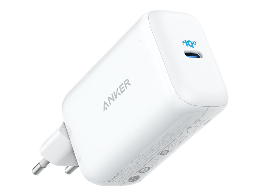 Anker Innovations Anker PowerPort III Pod - Netzteil - mit 3 austauschbaren Steckern - 65 Watt - 3.25 A - IQ 3.0, PD (24 pin USB-C)