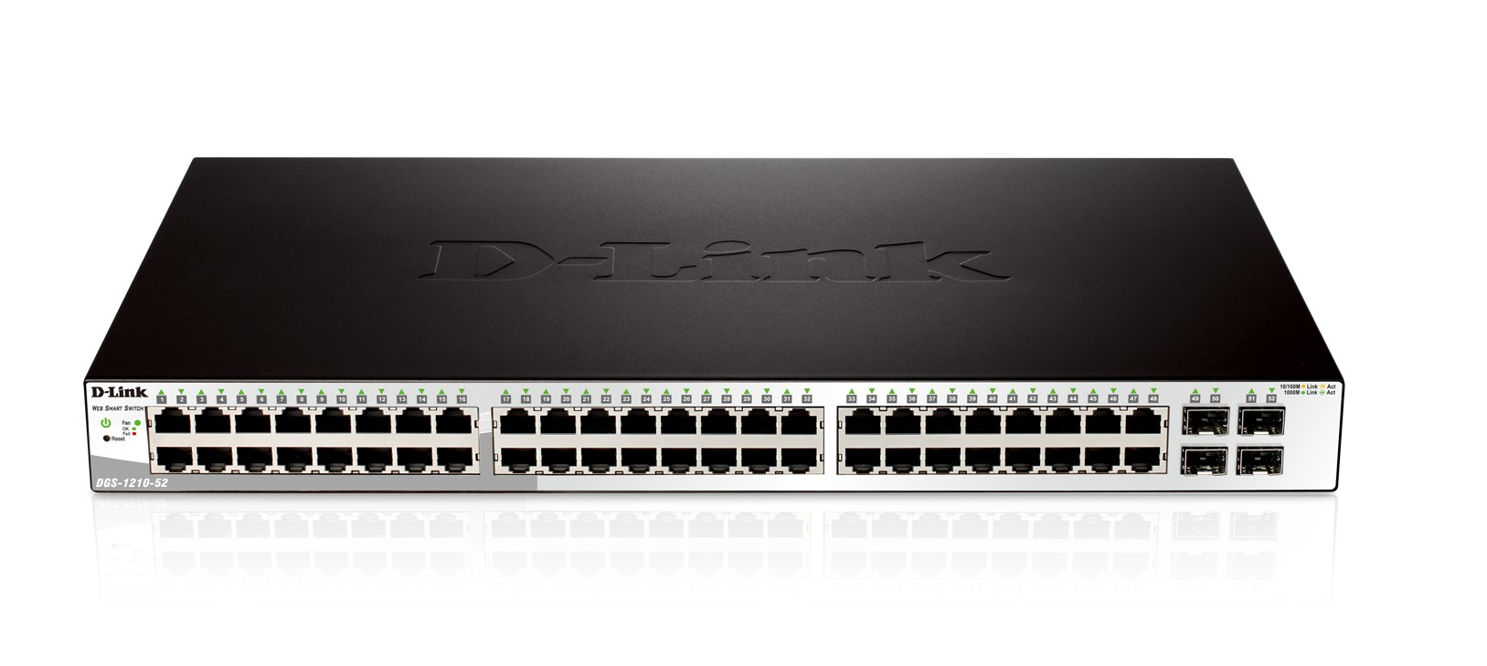 D-Link DGS-1210-52 switch Gestionado L2 Gigabit Ethernet (10/100/1000) 1U Negro