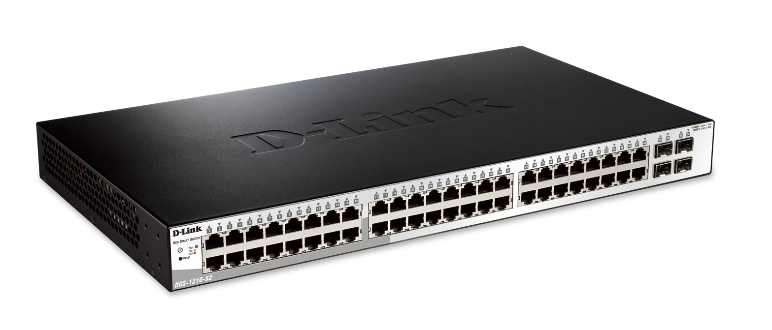 D-Link DGS-1210-52 commutateur r�seau G�r� L2 Gigabit Ethernet (10/100/1000) 1U Noir