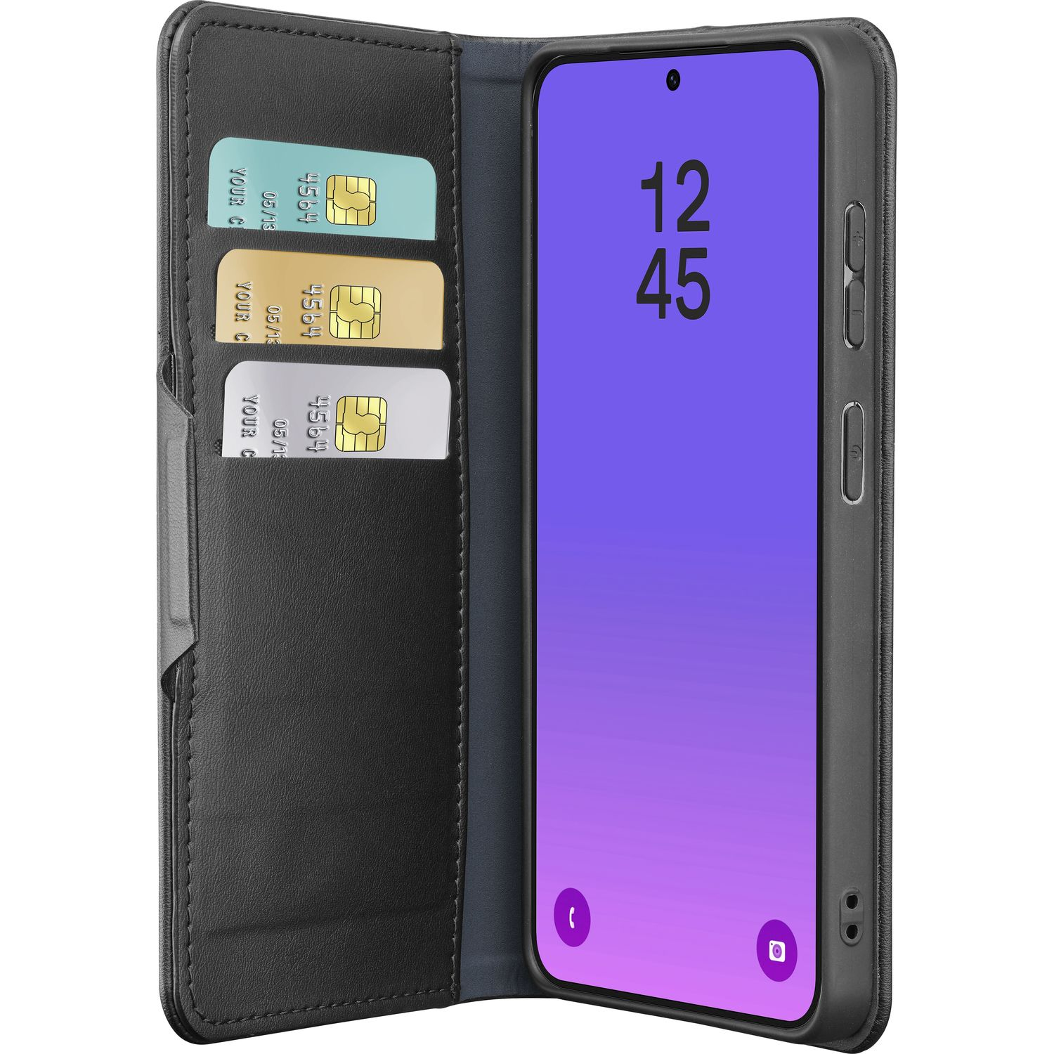 Cellularline Book Agenda 2 Case f�r Samsung A57 5G Black BOOKAG2GALA57K