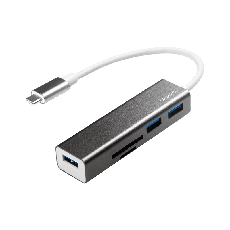 LogiLink UA0305 hub & concentrateur USB 3.2 Gen 1 (3.1 Gen 1) Type-C 5000 Mbit/s Aluminium