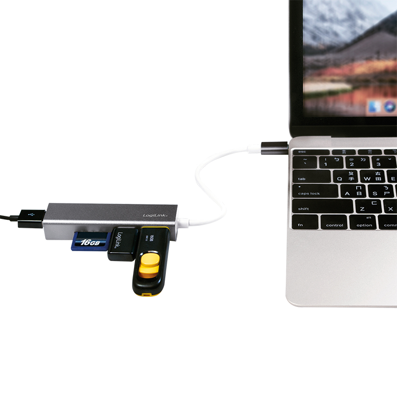 LogiLink UA0305 hub & concentrateur USB 3.2 Gen 1 (3.1 Gen 1) Type-C 5000 Mbit/s Aluminium
