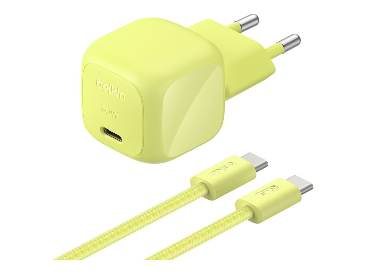 Belkin BoostCharge - Netzteil - kompakt - 30 watt - PD, Fast Charge (USB-C)