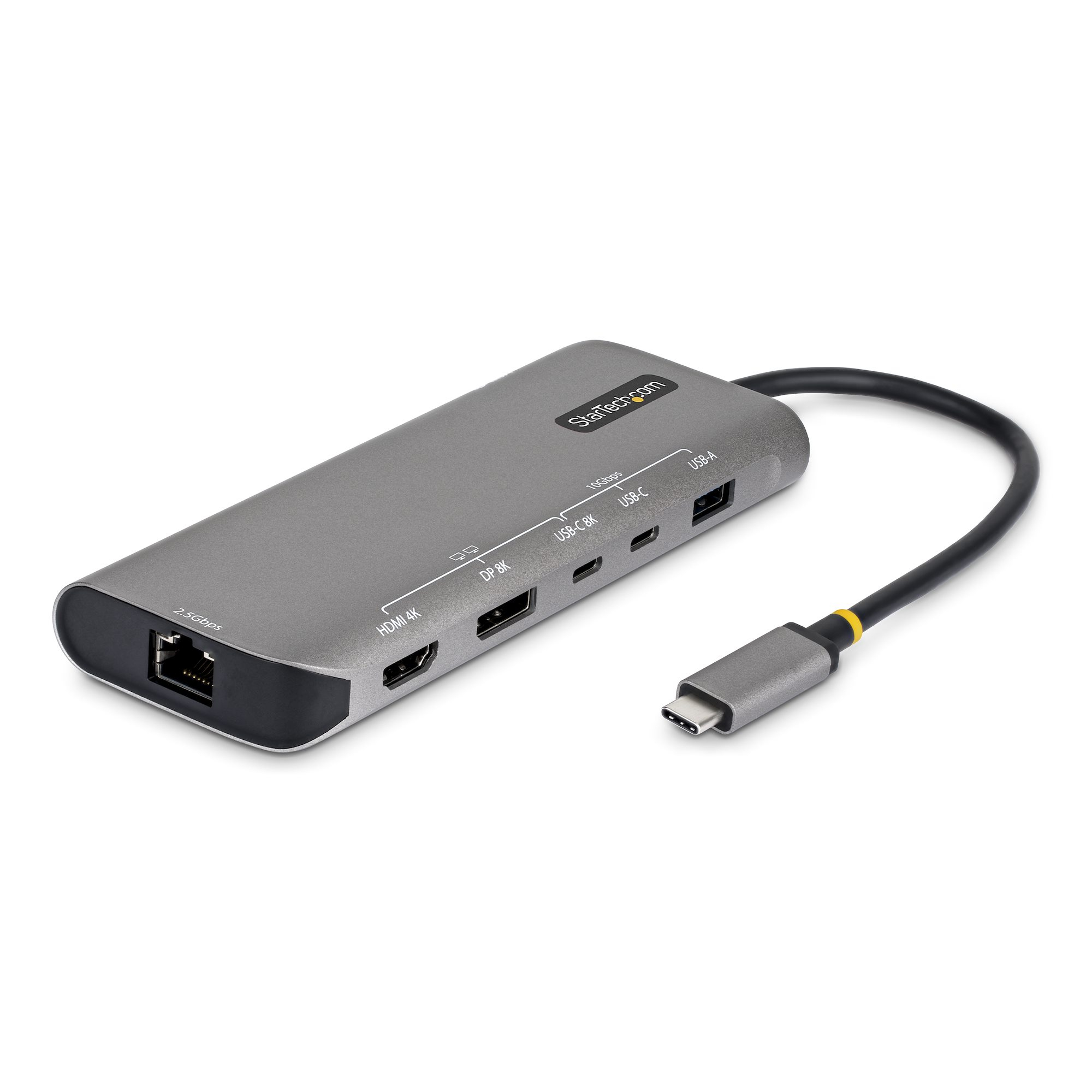 StarTech.com Adattatore Multiporta USB4 7-in-1, Dual 4K senza driver per macOS e Windows, ricarica PD 140W, Hub 3 porte 10Gbps, Ethernet 2.5 Gigabit, Mini Dock
