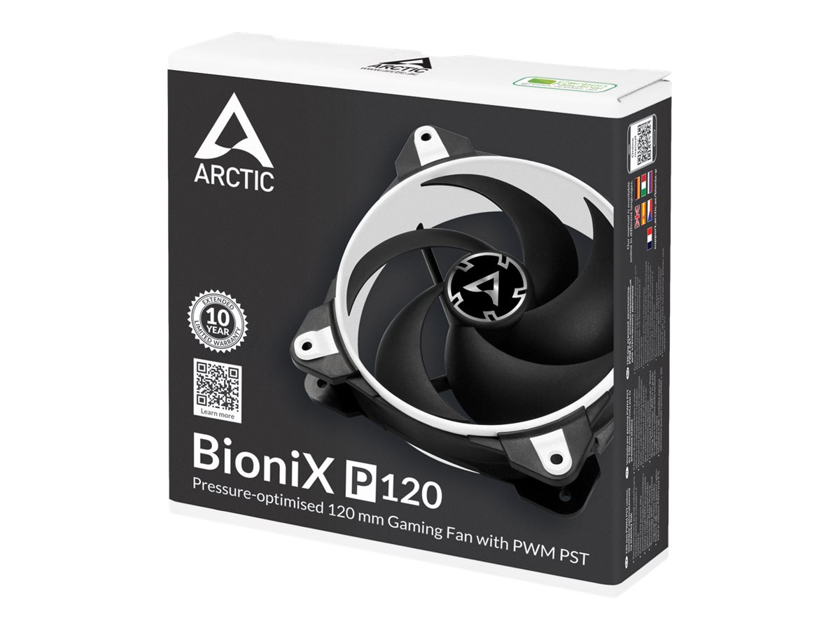 ARCTIC BioniX P120 Carcasa del ordenador Ventilador 12 cm Negro, Blanco