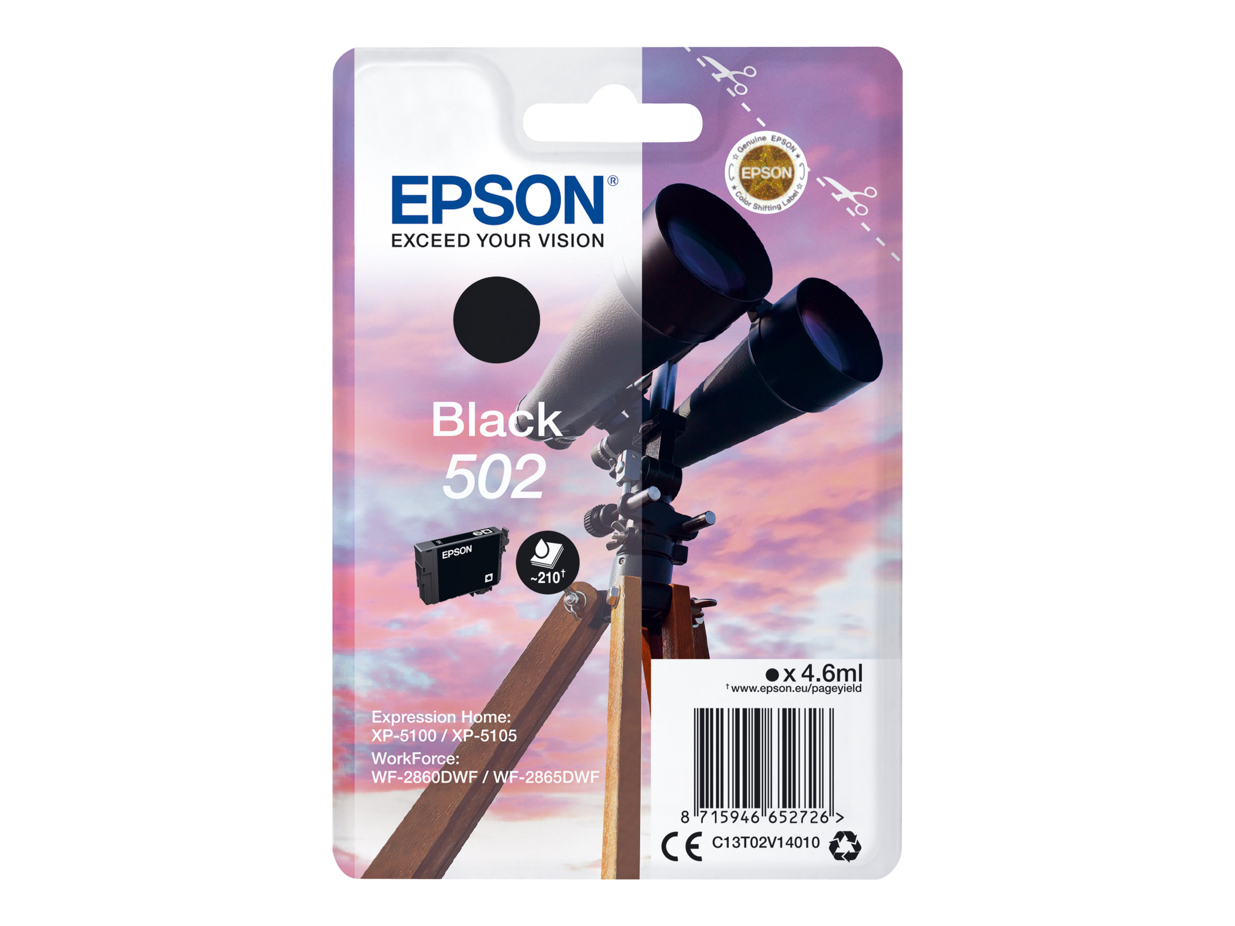 Epson Singlepack Black 502 Ink
