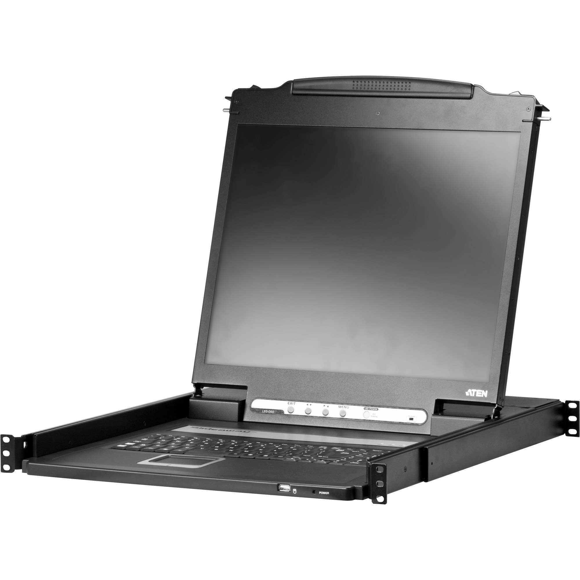 ATEN CL3000N US Leichte Single Rail 19-LCD Konsole PS/2-USB VGA
