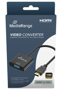 MediaRange MRCS231 adaptador de cable de v�deo 0,2 m HDMI tipo A (Est�ndar) VGA (D-Sub) Negro