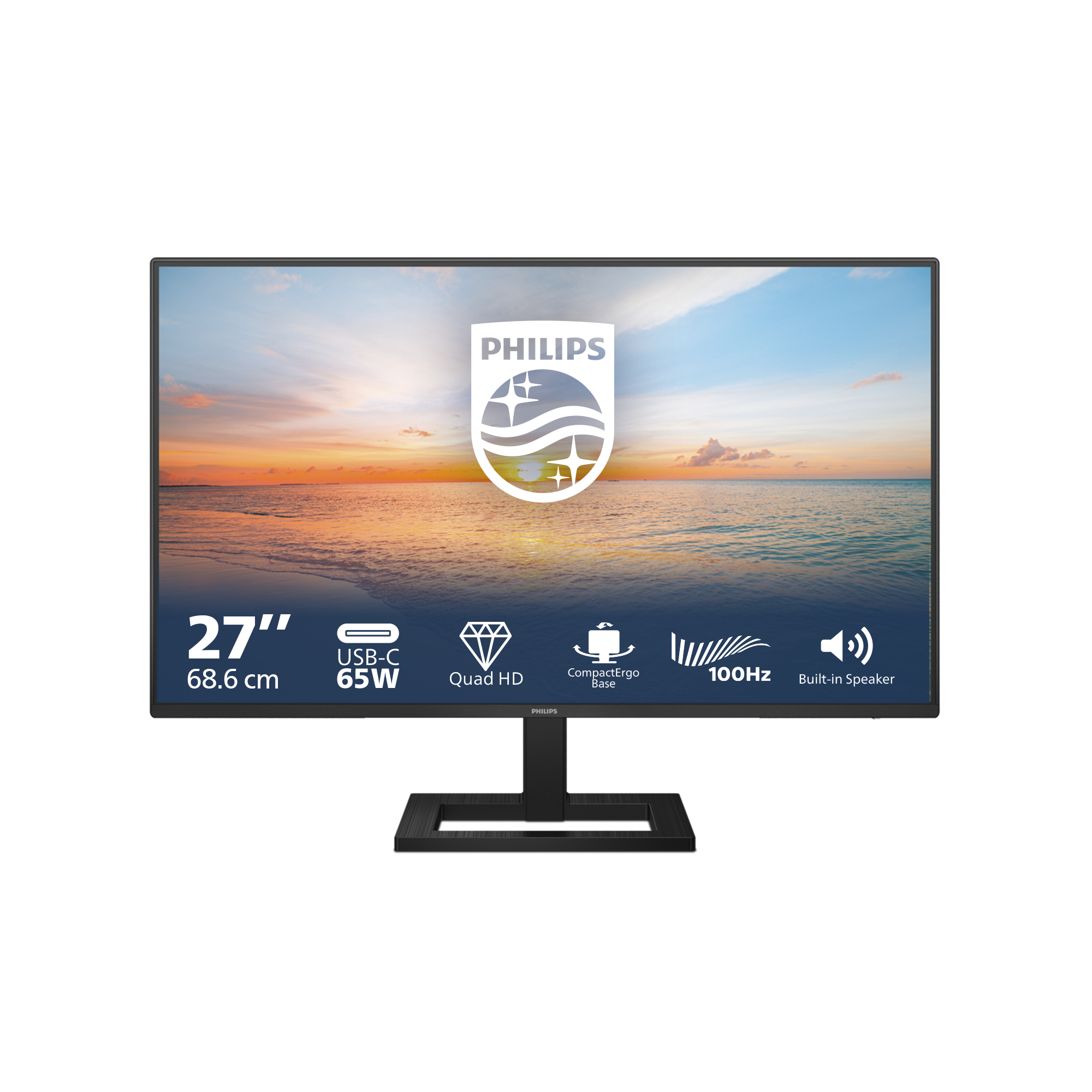 Philips 1000 series 27E1N1600AE/00 computer monitor 68.6 cm (27) 2560 x 1440 pixels Quad HD LCD Black