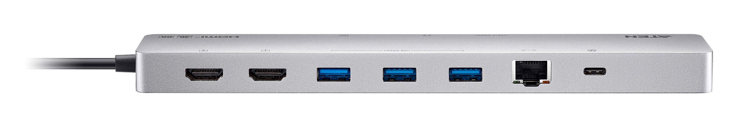 ATEN UH3240 hub de interfaz USB Tipo C Plata