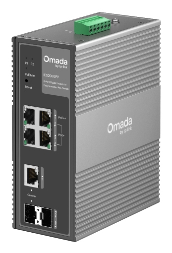 TP-LINK Omada IES206GPP V1 - Switch - industriell - managed - 4 x 10/100/1000 (3 PoE+, 1 PoE++)