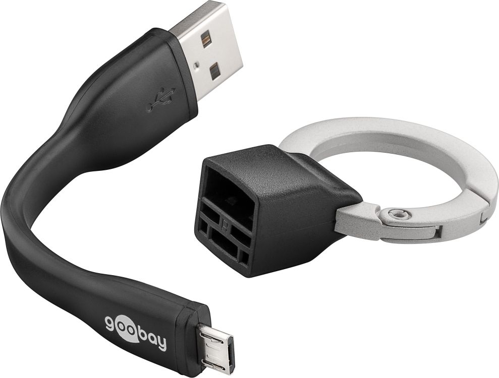 Schlsselanhnger mit Micro-USB Sync- und Ladekabel