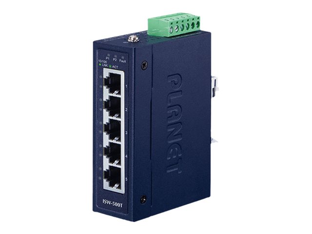 Planet ISW-500T - Switch - 5 x 10/100 - an DIN-Schiene