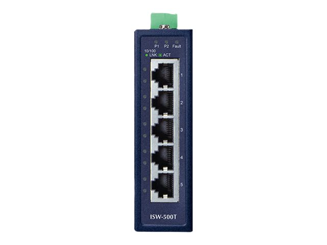 Planet ISW-500T - Switch - 5 x 10/100 - an DIN-Schiene