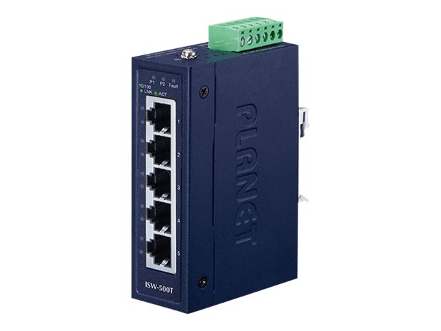 Planet ISW-500T - Switch - 5 x 10/100 - an DIN-Schiene
