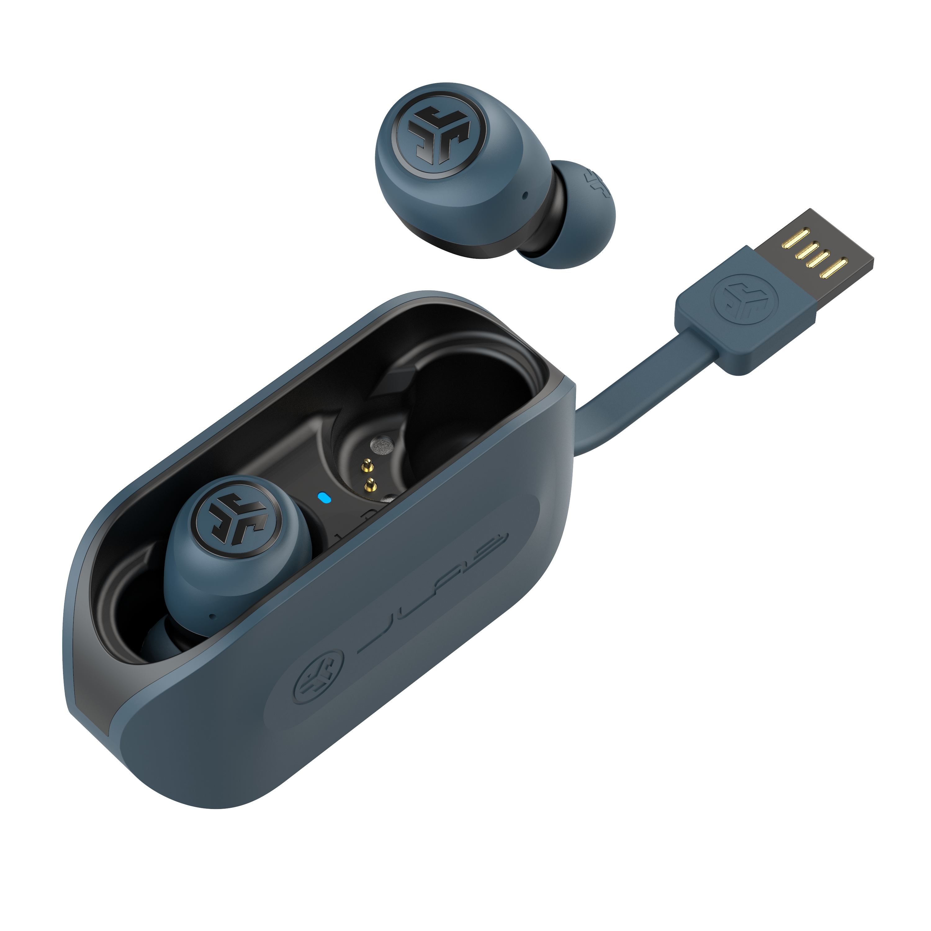 JLab IEUEBGOAIRRNVYBLK82 �couteur/casque �couteurs Sans fil Ecouteurs Musique USB Type-A Bluetooth Marine