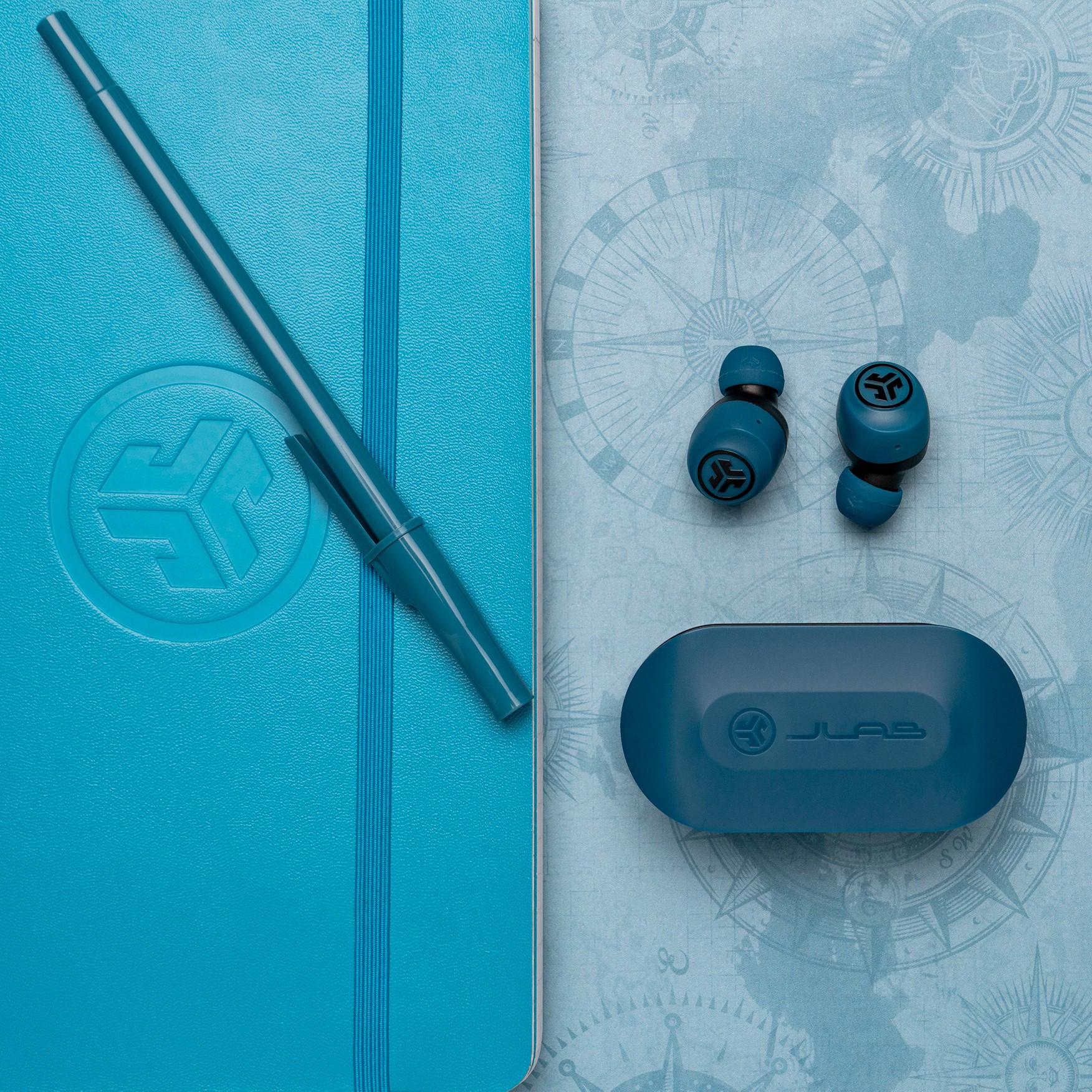 JLab IEUEBGOAIRRNVYBLK82 �couteur/casque �couteurs Sans fil Ecouteurs Musique USB Type-A Bluetooth Marine