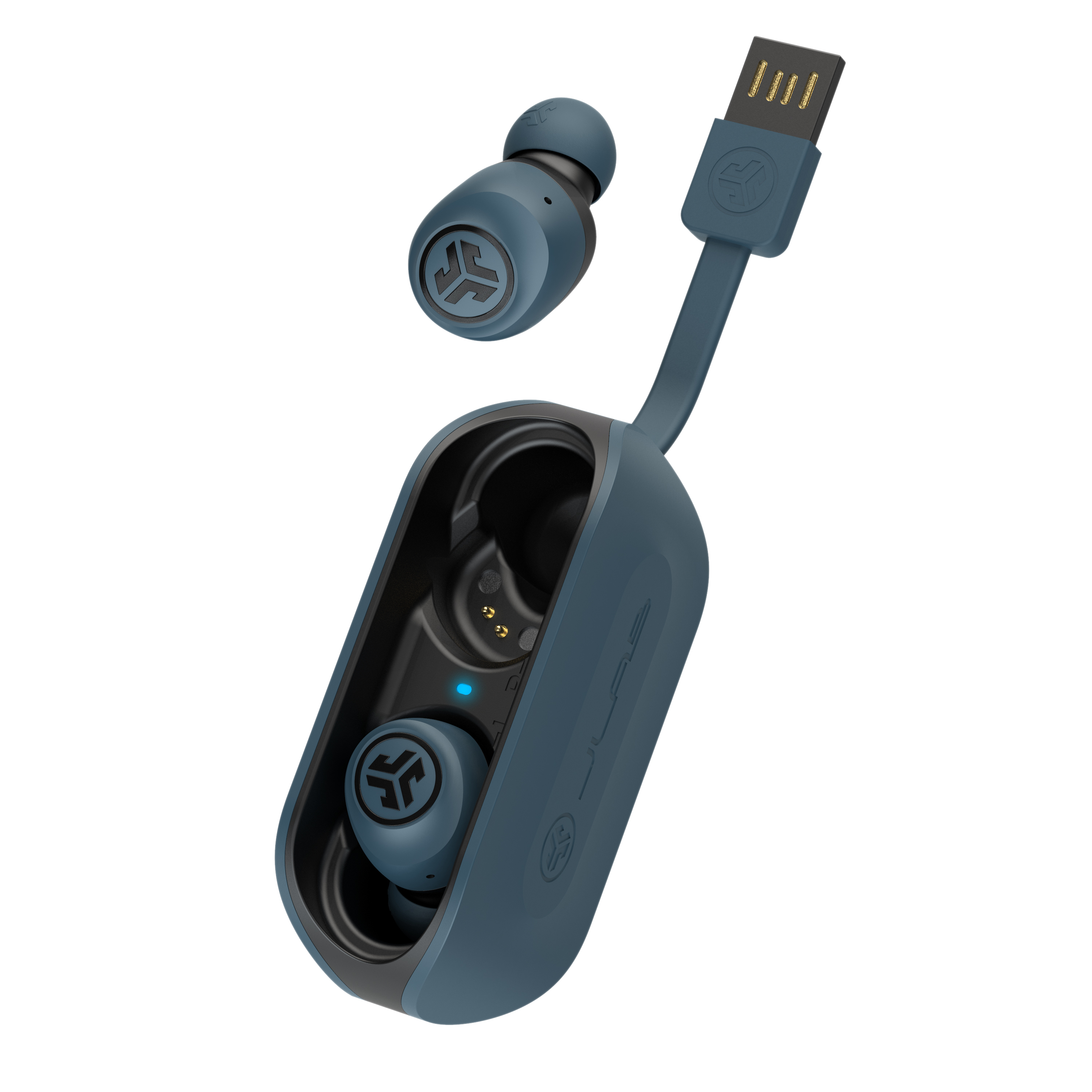 JLab IEUEBGOAIRRNVYBLK82 �couteur/casque �couteurs Sans fil Ecouteurs Musique USB Type-A Bluetooth Marine