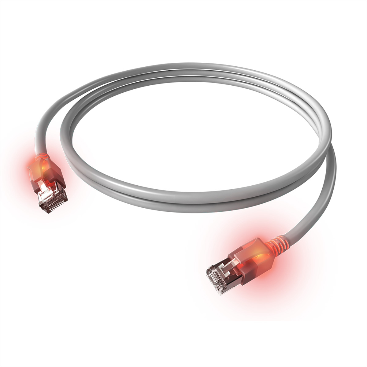 EasyLan CS1OAADAD0075 EasyLan KupferPatchkabel Kat6A LED Kat 6a gesch.grau 7 - Kabel - Netzwerk