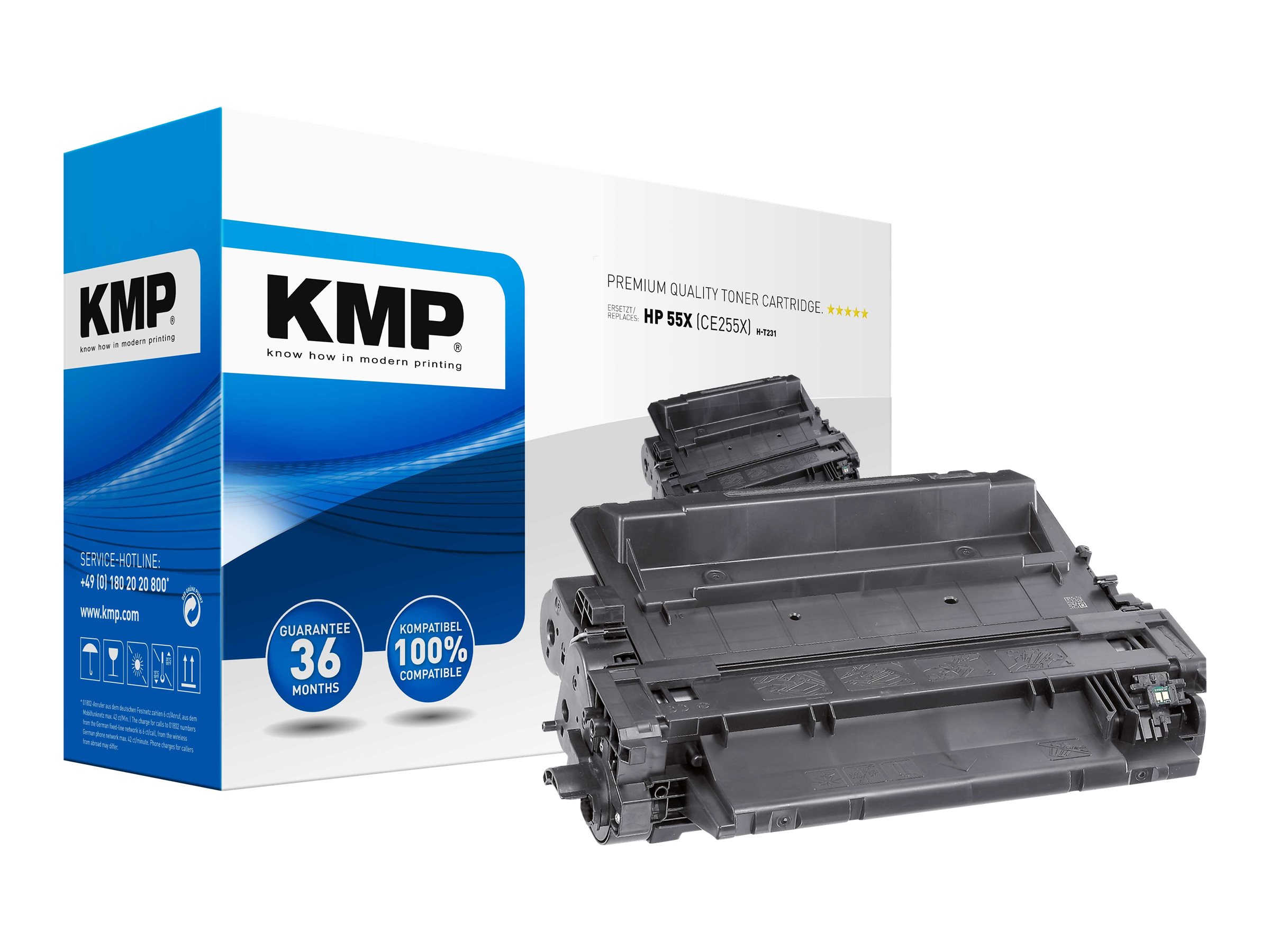 KMP H-T231 - Mit hoher Kapazitt - Schwarz - kompatibel - Tonerpatrone (Alternative zu: HP CE255X, HP 55X)