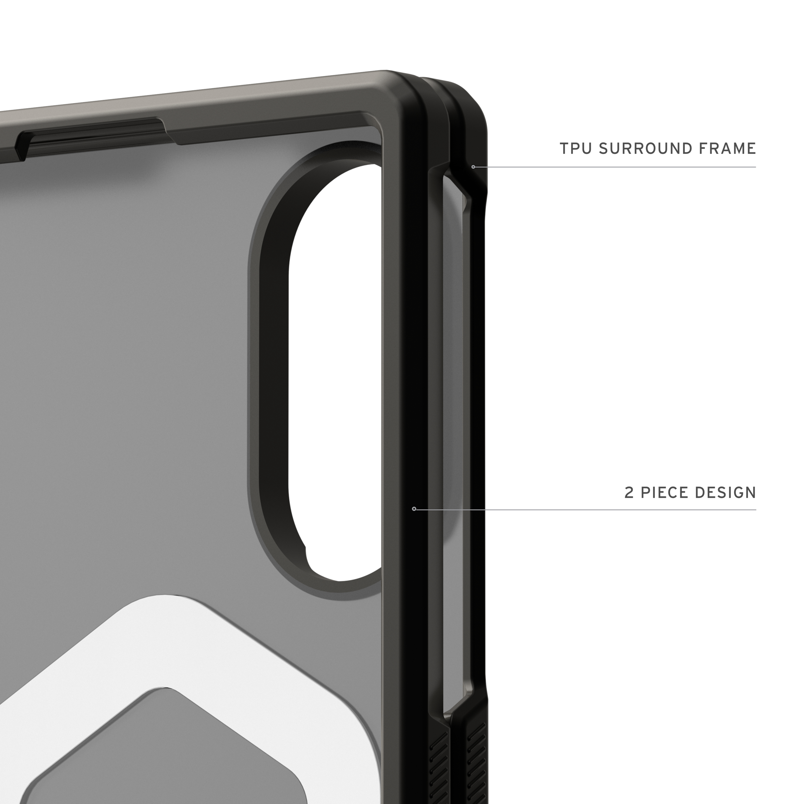 Urban Armor Gear 214562113131 custodia per cellulare 19,3 cm (7.6) Cover Cenere