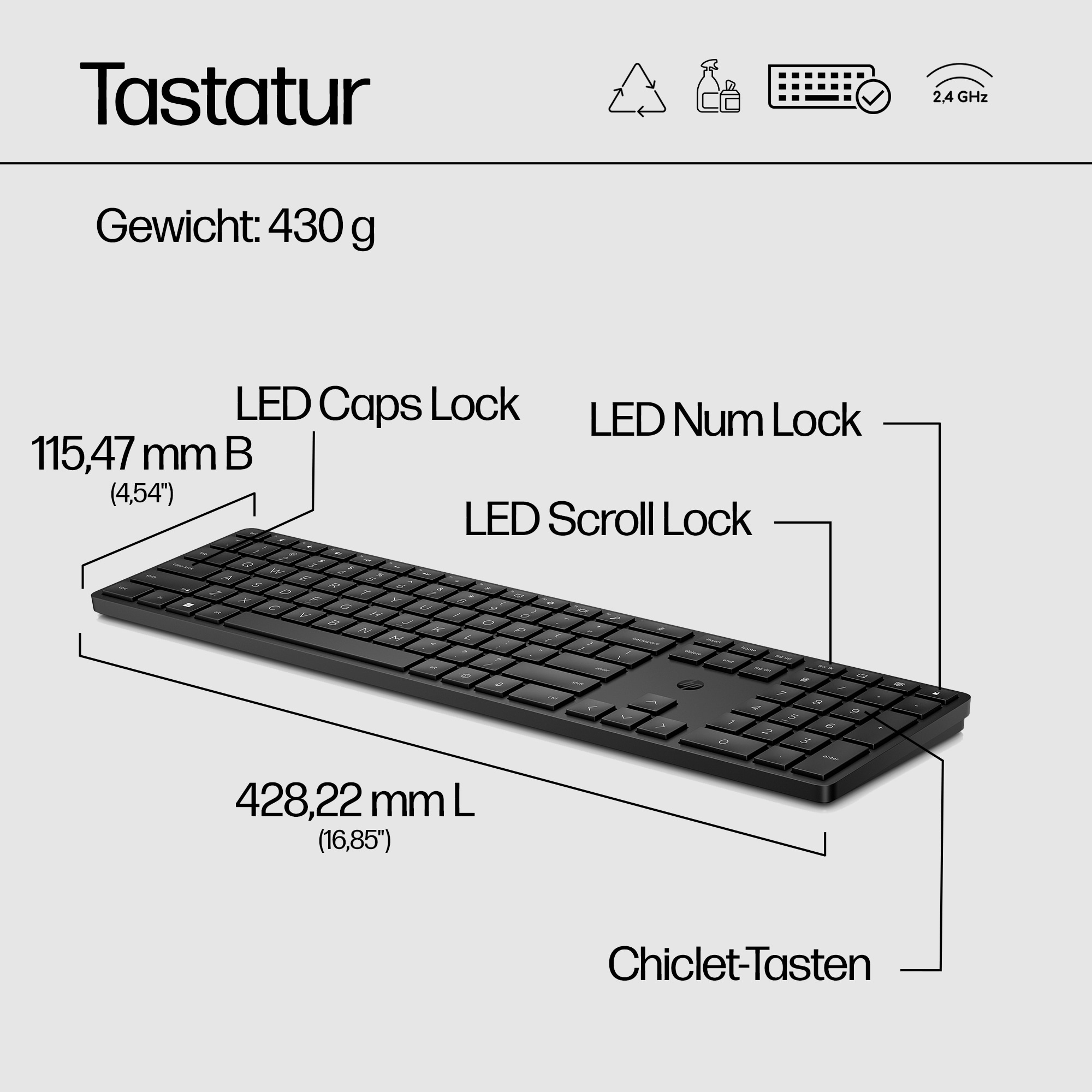 HP 450 Wireless BLK Programmab