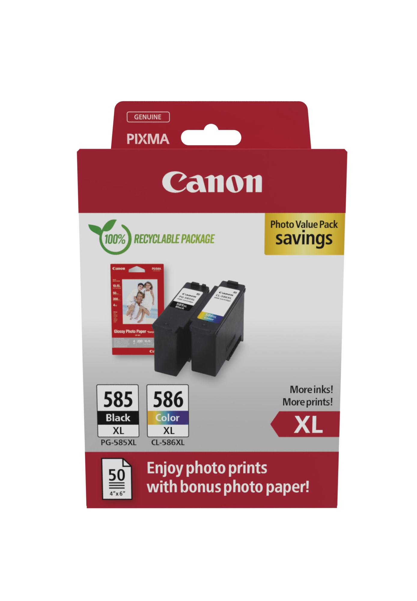 Canon PG-585XL/CL-586 PVP ink cartridge 2 pc(s) Original High (XL) Yield Black, Cyan, Magenta, Yellow
