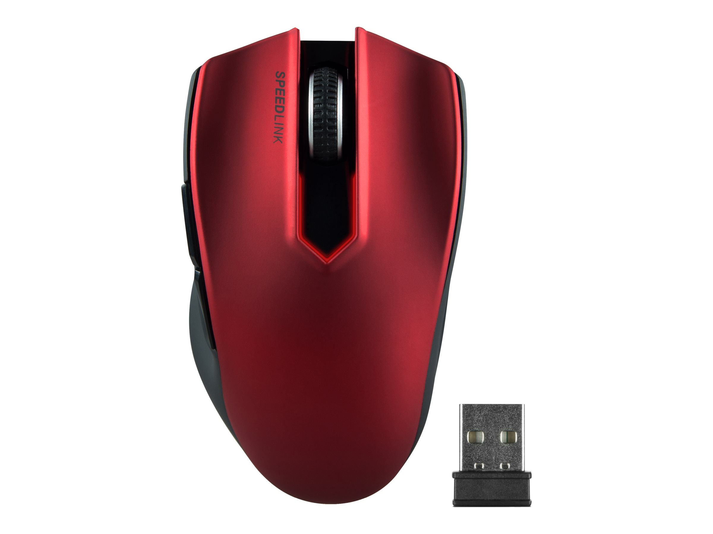 SPEEDLINK EXATI Auto DPI Mouse SL-630008-BKRD - Maus - Fr Rechtshnder - optisch - 5 Tasten - kabellos - 2.4 GHz - kabelloser Empfnger (USB)