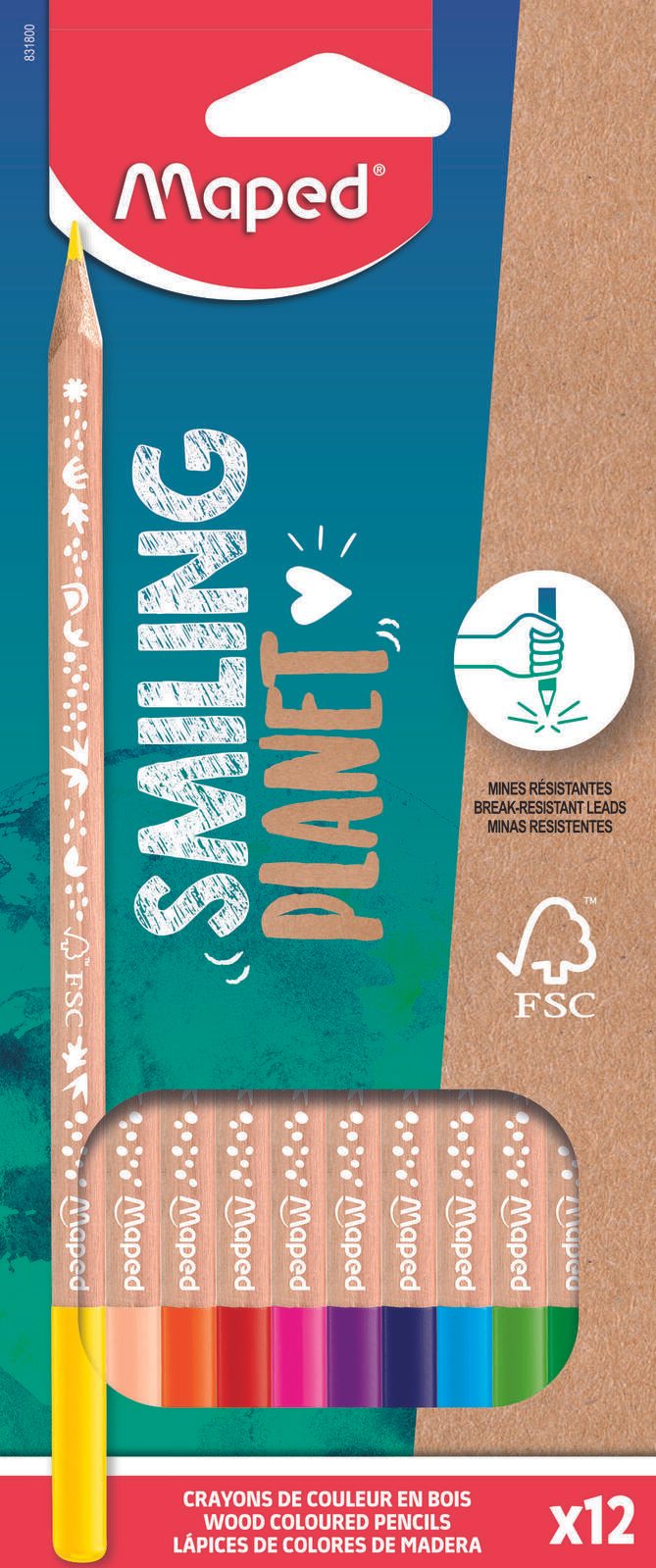 Maped 12 maped Buntstifte farbsortiert
