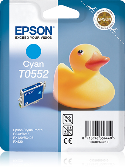 Epson T0552 - 8 ml - Cyan - Original - Blisterverpackung