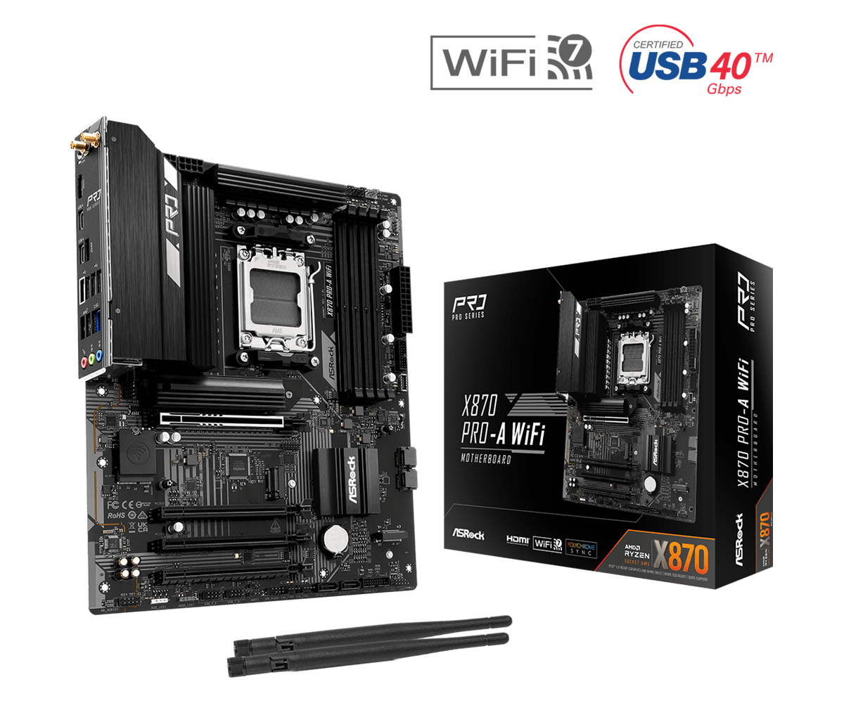 Asrock X870 Pro-A WiFi AMD X870 Emplacement AM5 ATX