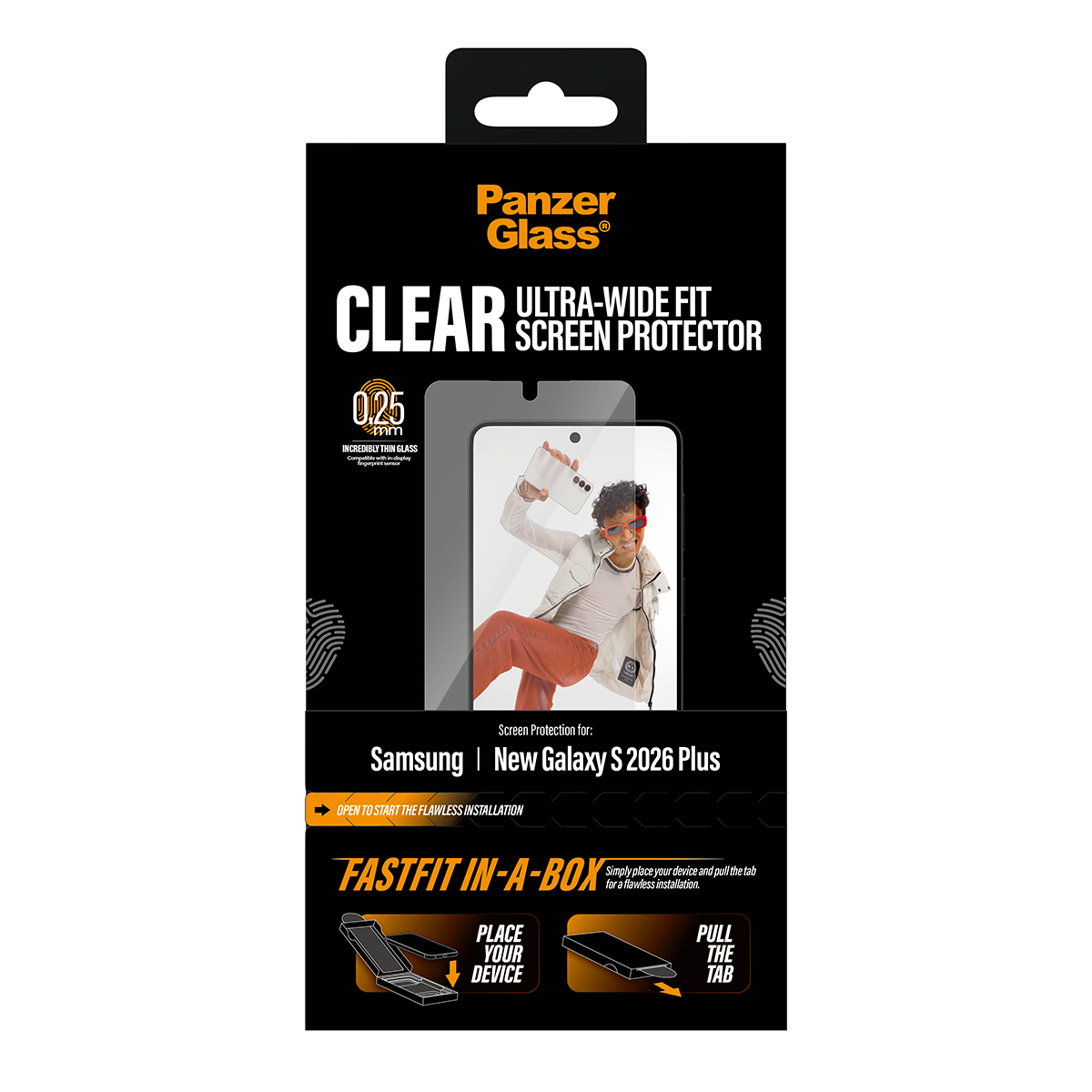 PanzerGlass Screen Protector Samsung Galaxy S26 Plus Ultra-Wide Fit W. Fastfit