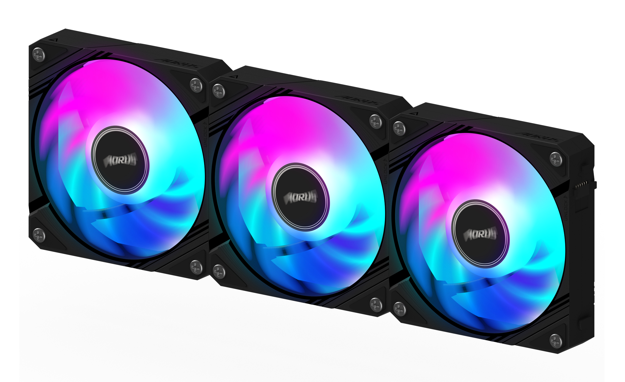 GIGABYTE AORUS EZ CHAIN FAN 120 (3-Pack) Carte-m�re Ventilateur 12 cm Noir 3 pi�ce(s)