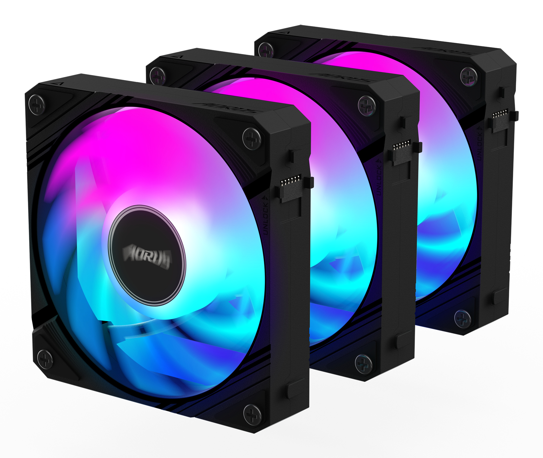 GIGABYTE AORUS EZ CHAIN FAN 120 (3-Pack) Carte-m�re Ventilateur 12 cm Noir 3 pi�ce(s)