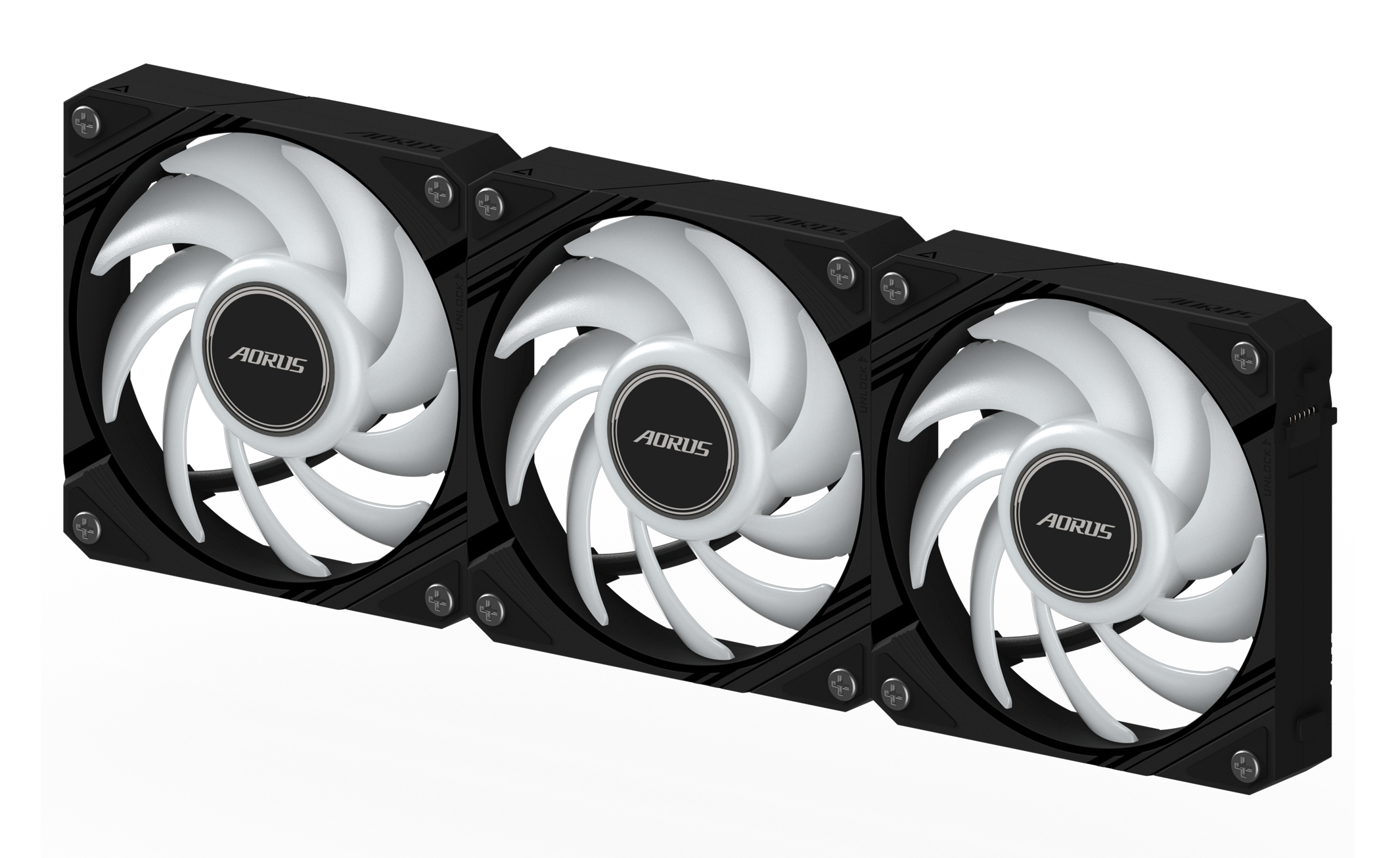 GIGABYTE AORUS EZ CHAIN FAN 120 (3-Pack) Carte-m�re Ventilateur 12 cm Noir 3 pi�ce(s)