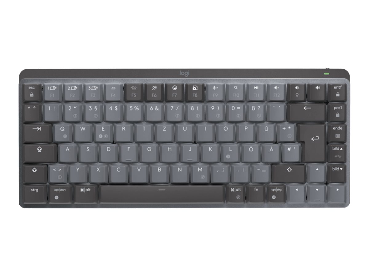 Logitech MX Mini Mechanical keyboard RF Wireless + Bluetooth QWERTZ German Graphite, Grey