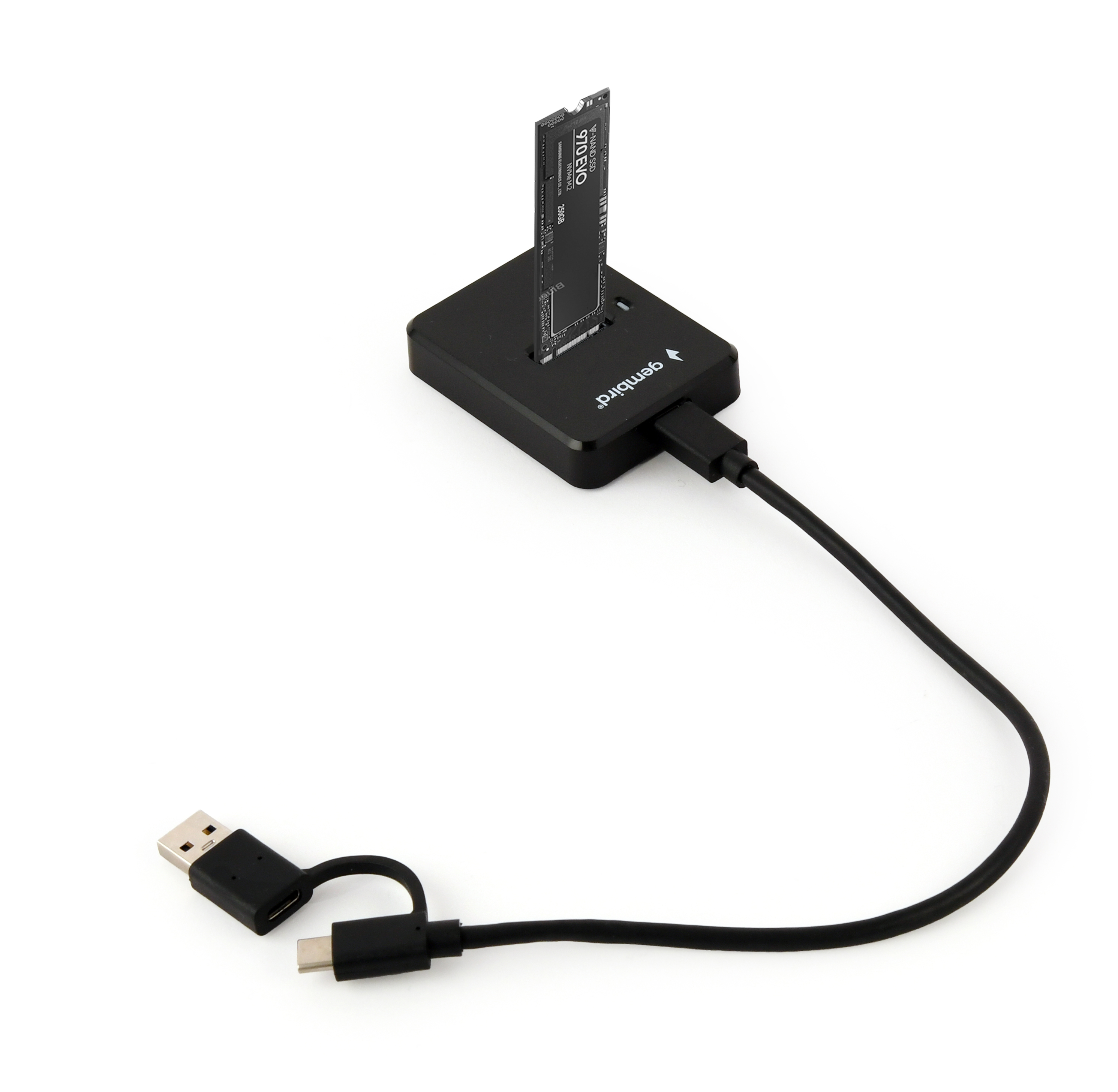 Gembird DD-U3M2 - SSD-Dockingstation - M.2 - M.2 Card (PCIe NVMe & SATA)