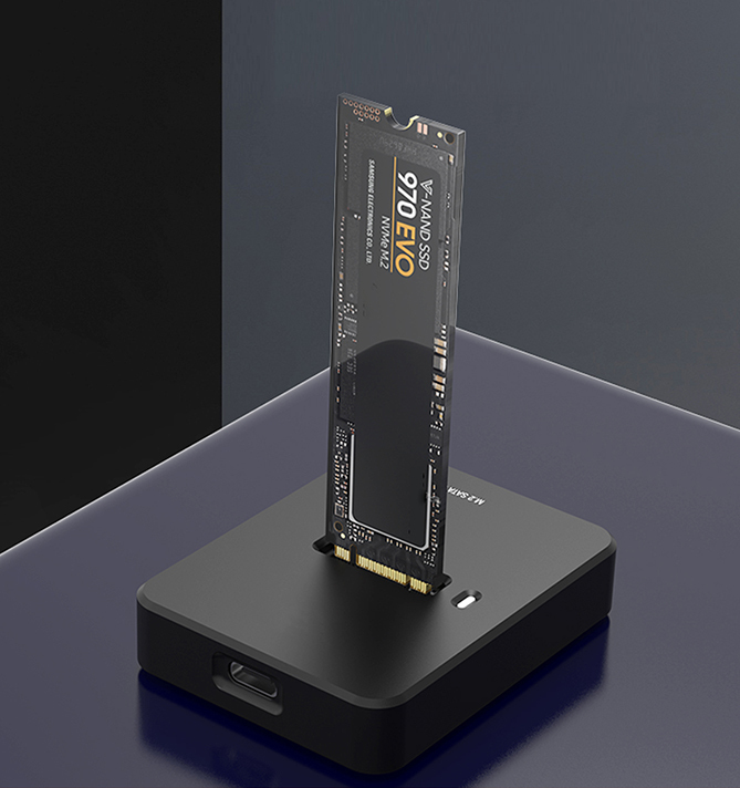 Gembird DD-U3M2 - SSD-Dockingstation - M.2 - M.2 Card (PCIe NVMe & SATA)